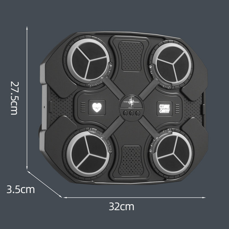 1 Set Music Boxing Machine Wall Mounted Bluetooth-compatible Adjustable Smart LED Boxing Training Target Punching Pad Home Gym Workout Equipment