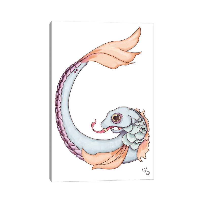 Monster Letter G by Might Fly Art & Illustration - Wrapped Canvas Painting, 30.48 cm H x 45.72 cm W