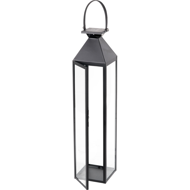 Metal Lantern, 81cm H x 19cm W x 81cm D, Black