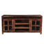 Pacey Reclaimed Solid Mango Wood Media Cabinet – 4 Door Entertainment Console with Glass Panels -109727671