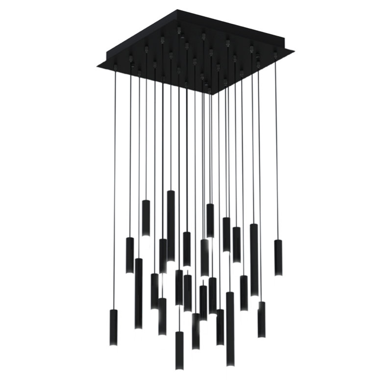 Steelos 50 - Light LED Cluster Pendant, Matte Black, 100