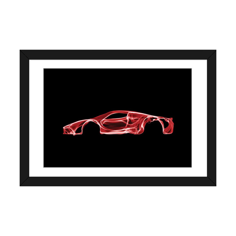 «LaFerrari» par Octavian Mielu, impression sur toile, Papier d'art encadré noir, Blanc, H 16 po x l 24 po x P 1 po