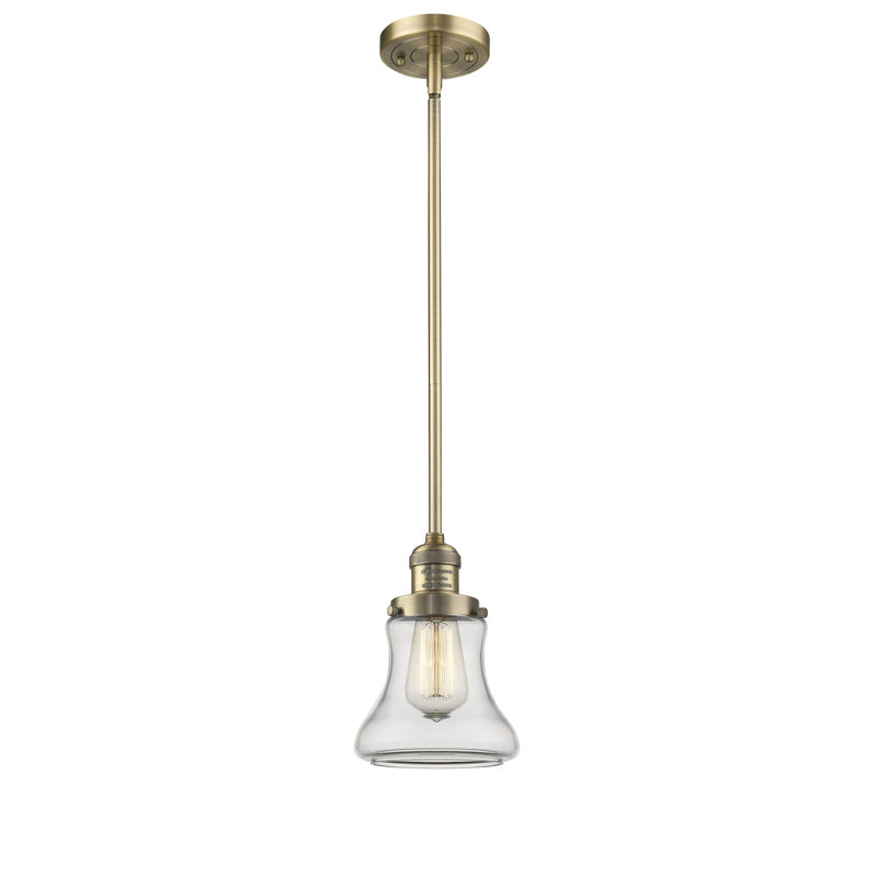 Edda 1 - Light Single Pendant, Brushed Brass, Clear, Bulb Not Included