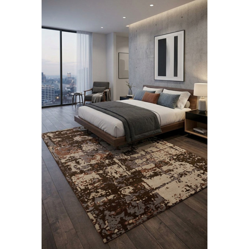 Tapis en laine et viscose Knightsville, 5 pi x 7 pi 6 po