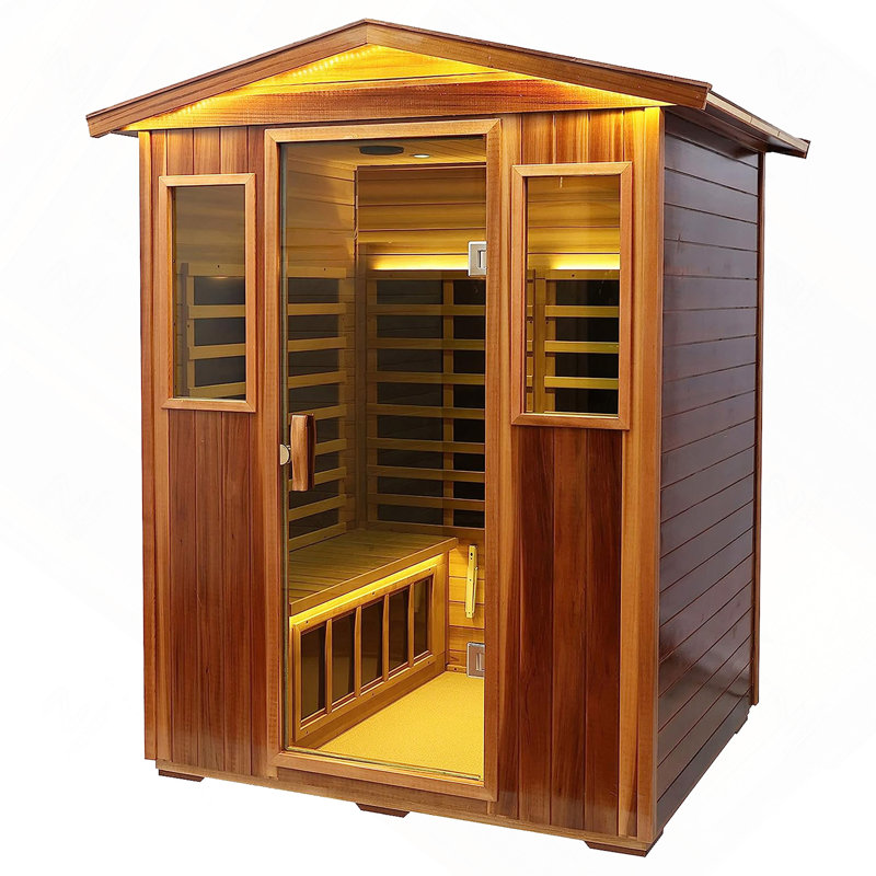 Sauna extérieure en bois infrarouge lointain pour 4 personnes