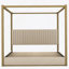 Lit plateforme à baldaquin avec tête de lit et structure en métal Upholstery-1564232816