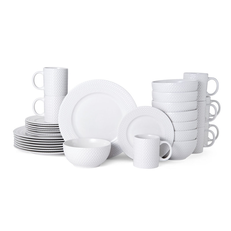 Pfaltzgraff Winston 32-Piece Porcelain Dinnerware Set, Service for 8