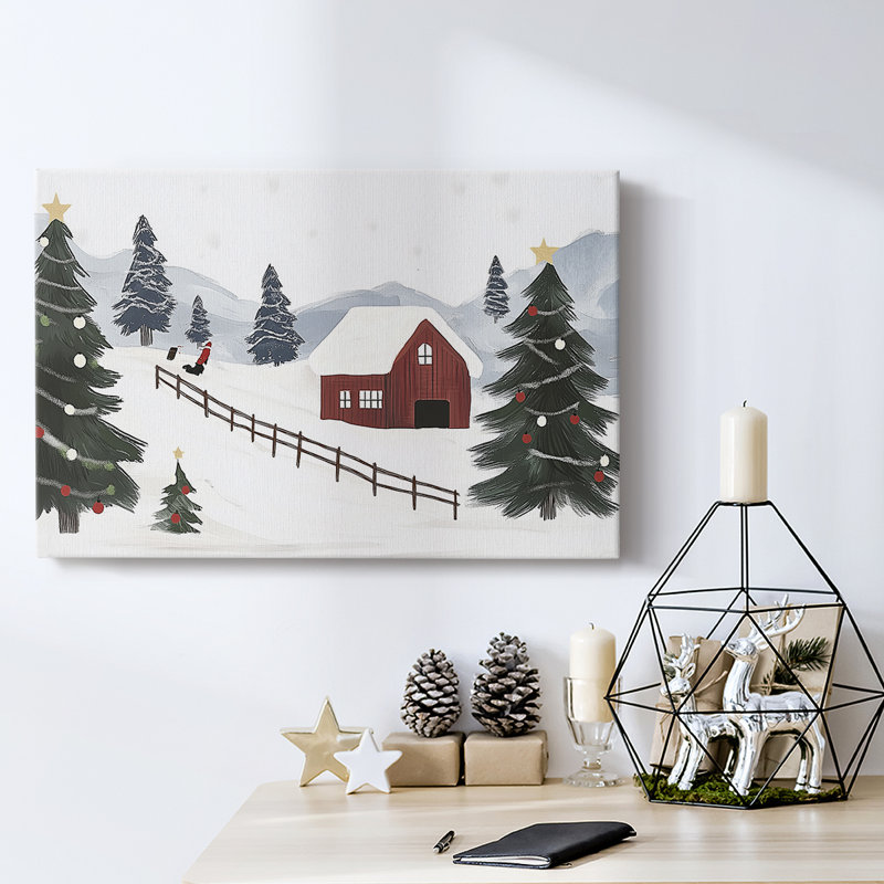 Christmas Holiday Arts - Toile tendue avec châssis, H 24 po x l 36 po