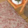 Truman Bohemian Medallion Textured Weave Red/Taupe Indoor/Outdoor Rug