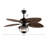 52inch Ceiling Fan Light Brown with Remote Control