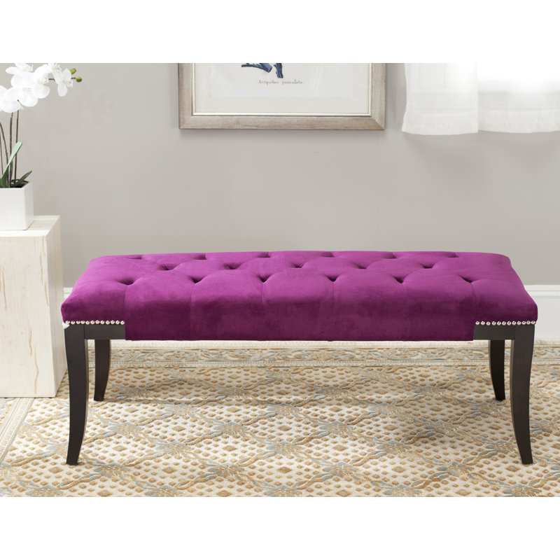 Gibbons Upholstered Bench, Purple