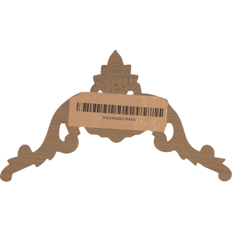 Large Rubberwood Ornate Corner Onlay Accent Piece