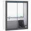 Armoire à pharmacie de salle de bain avec miroir, armoire à miroir murale de salle de bain 27 po x 30 po, armoire murale de salle de bain avec rangement, portes doubles et 2 tablettes réglables