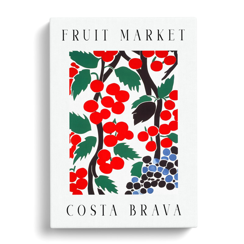 XMKTMKT-148 Cherry Costa Brava Fruit Market - Wrapped Canvas