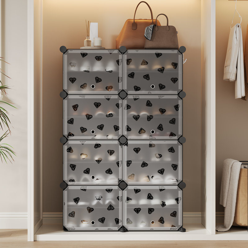 32 Pair Shoe Storage Box, Black