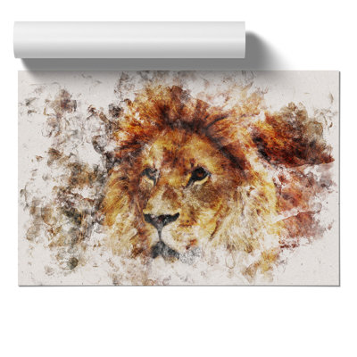 Lion Watercolour - Frameless Print