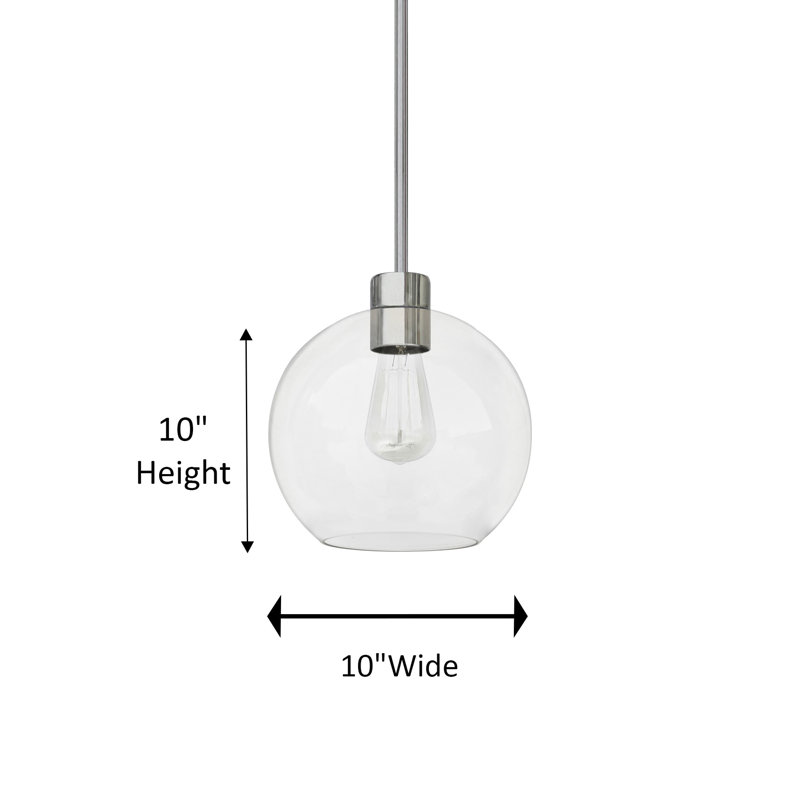 1 - Light Kitchen Island Pendant, Chrome