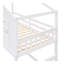 Lit simple superposé simple avec échelle, lit en bois blanc-85393178