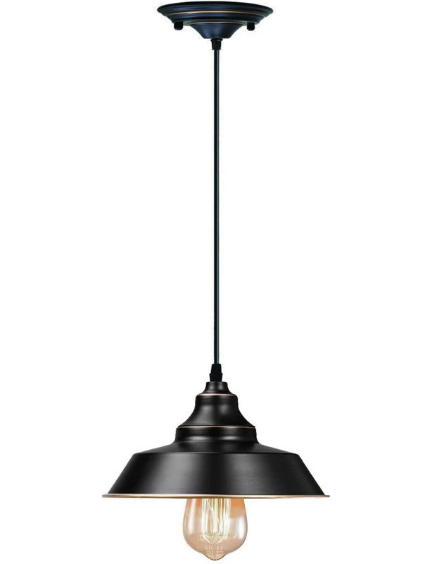 1 - Light Black Bowl Pendant