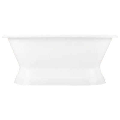 Henley 60" Cast Iron Double-Ended Pedestal Tub with Rolled Rim