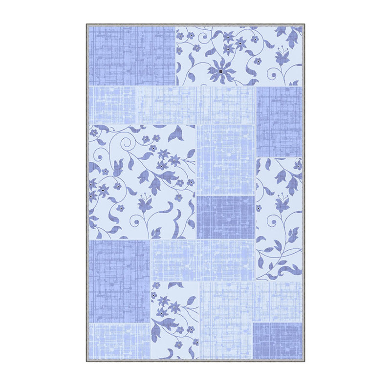 Stylish Hall Carpet 2.6 x 4.9 Feet, 100% Polyester with 8 mm Pile Height | Antibacterial, Non-Slip PVC Felt Dot Underside | Machine Washable, 3D Digital Printing | Perfect for Home Entryways & Living Spaces