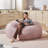 Bean Bag Chair, Memory Foam Filled, Large Beanbag Chairs For Adults And Teens, Soft Sofa With Removable Flannel Cover, Round Couch For Living Room Bedroom College Dorm-698306651-698306722