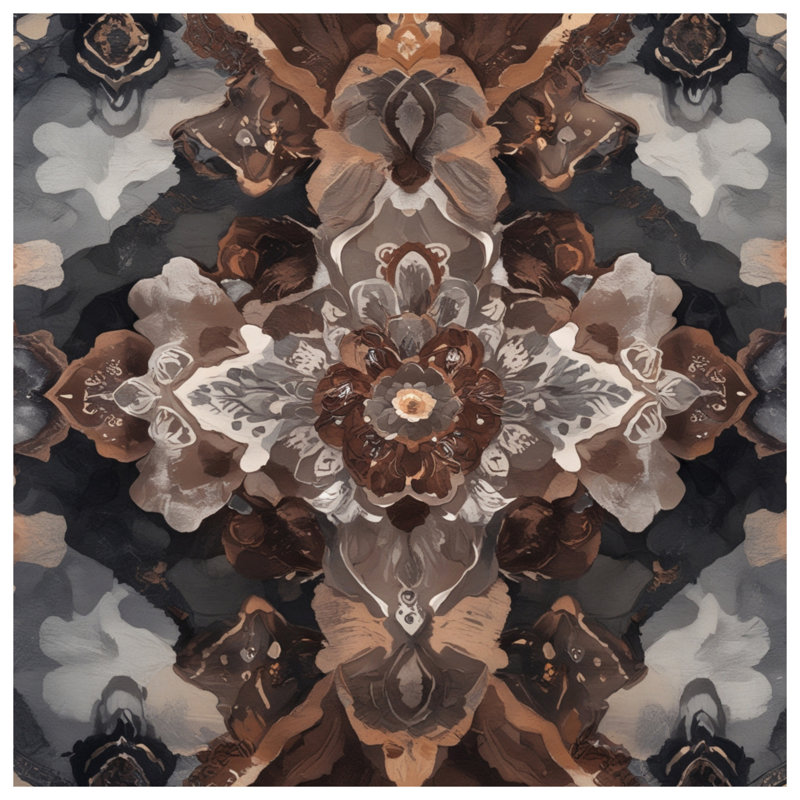 Coussins décoratifs détaillés à double face Mandala, 14 X 14 pouces
