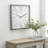 Edon Metal Distressed Square Decorative Gray Wall Clock