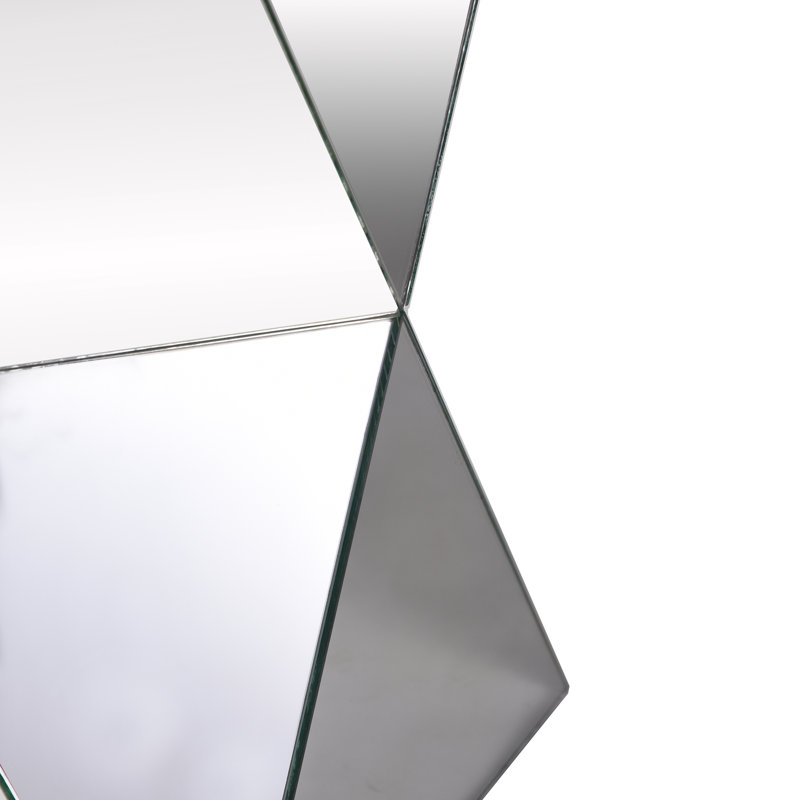 Hanchett Mirrored Glass Top End Table