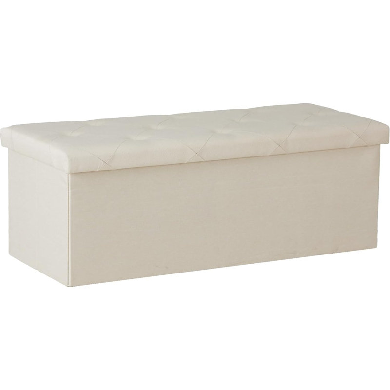 Banc de rangement avec repose-pieds 43 po