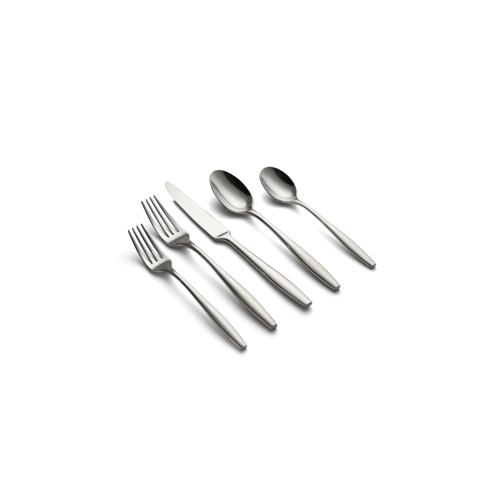 Edianna Flatware - Set of 20, Silver Mirror