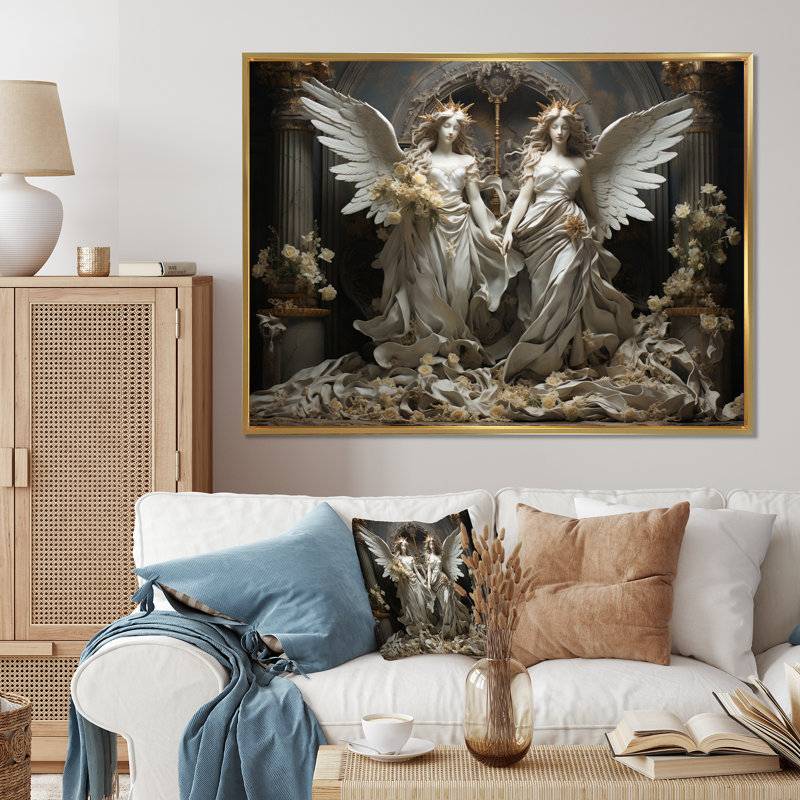 Church Church Guardians II - Church, art mural, Cadre flottant doré, H 12 po x l 20 po x P 1 po