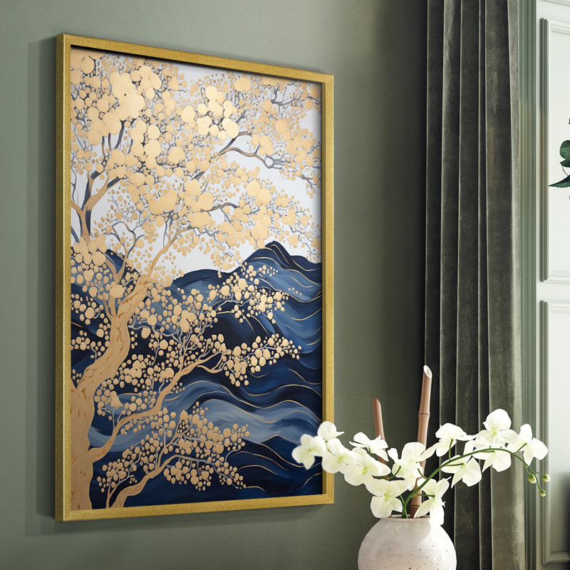Paysages série CXCVI - reproduction encadrée de qualité supérieure - prête à être accrochée - aucun clou requis