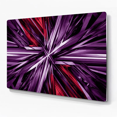 «Geometric Abstraction 69», art mural en métal mauve