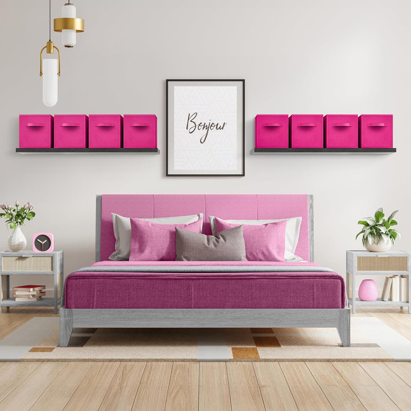 Bac de rangement en tissu Sorbus, Rose