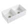 Kingston Brass Kaolin 33-Inch Ceramic Apron-Front Double Bowl Farmhouse Kitchen Sink with Bottom Grid and Strainer