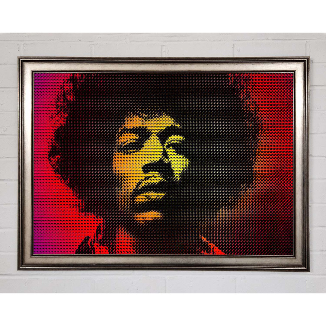 Jimi Hendrix Gesicht - Einzelner Bilderrahmen Kunstdrucke