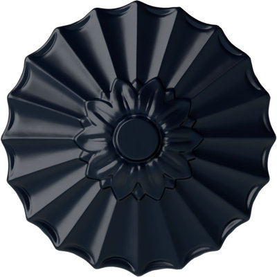 Endurathane Shakuras Ceiling Medallion, 9"OD x 1 3/8"P (Fits Canopies up to 1 3/8"), Hand-Painted Midnight Dream Finish