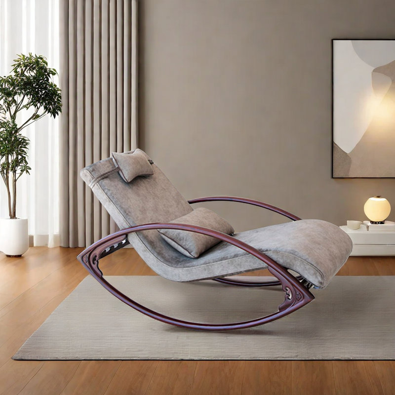 Chaise berçante de loisir légère et luxueuse, Brun-roux
