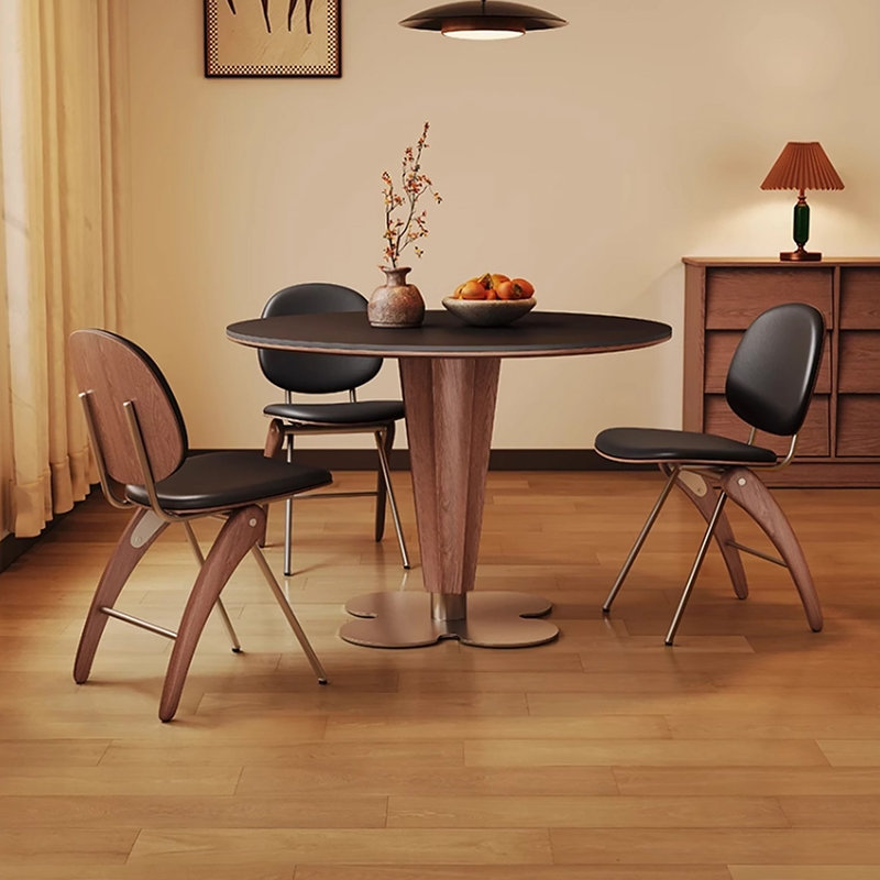 Table de salle à manger noire en pierre frittée, H 29,53 po x L 35,43 po x l 35,43 po