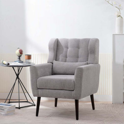 Chaise d'appoint moderne, chaises de salon en tissu Teddy, chaise de lecture confortable, chaise d'appoint de style Mid-Century, chaises avec accoudoirs pour salon, chambre à coucher