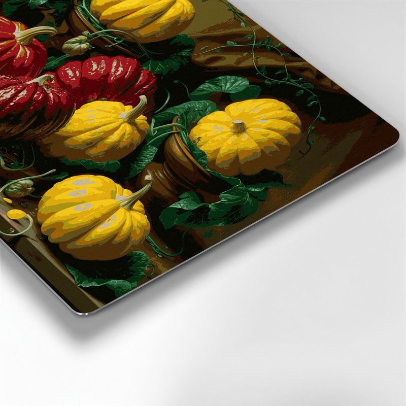 Art mural en métal brun légumes Ulluco, H 11 po x l 14 po