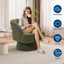 Fauteuil d'appoint moderne pivotant en tonneau, fauteuil rembourré à 360 ° avec dossier rayé et rembourrage moelleux-1064674034