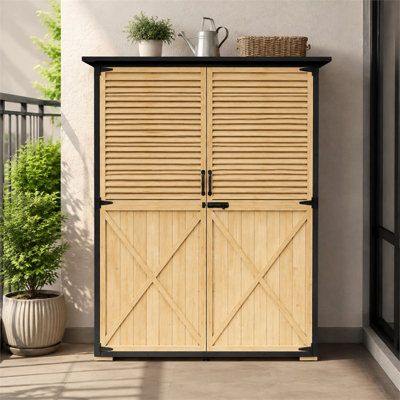 Wood Steel Storage Cabinet