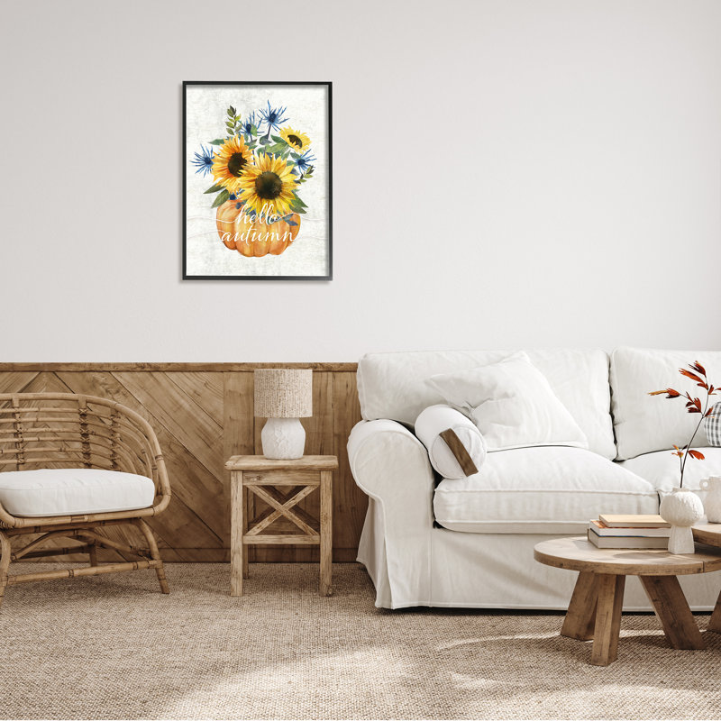 «Hello Autumn Expression» par Thistle, H 30 po x l 24 po, Giclée encadrée noir minuit