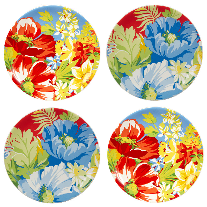Ensemble de 4 assiettes à salade Blossom
