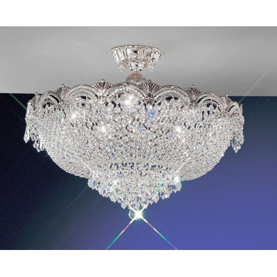 Exum Crystal Semi Flush Mount