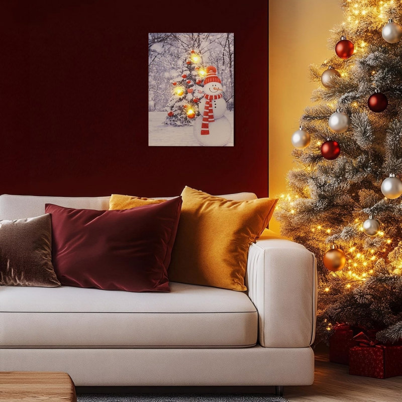 Arbre de Noël illuminé à la main 24 po x 32 po