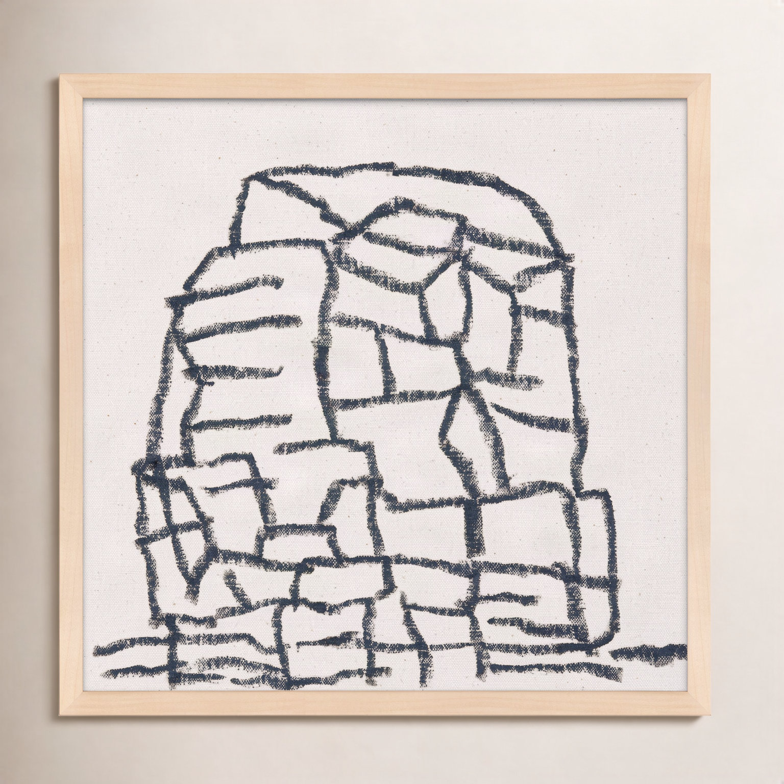 Dreya "Outcropping" Print by Stephanie Dennis, 16" H x 16" W  x 1.25" D, Maple