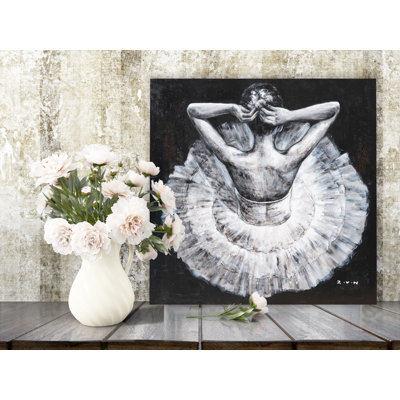 «Ballerina's Ethereal Elegance», reproduction sur toile